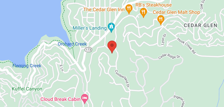 map of 175 Mill Pond Lake Arrowhead, CA 92352